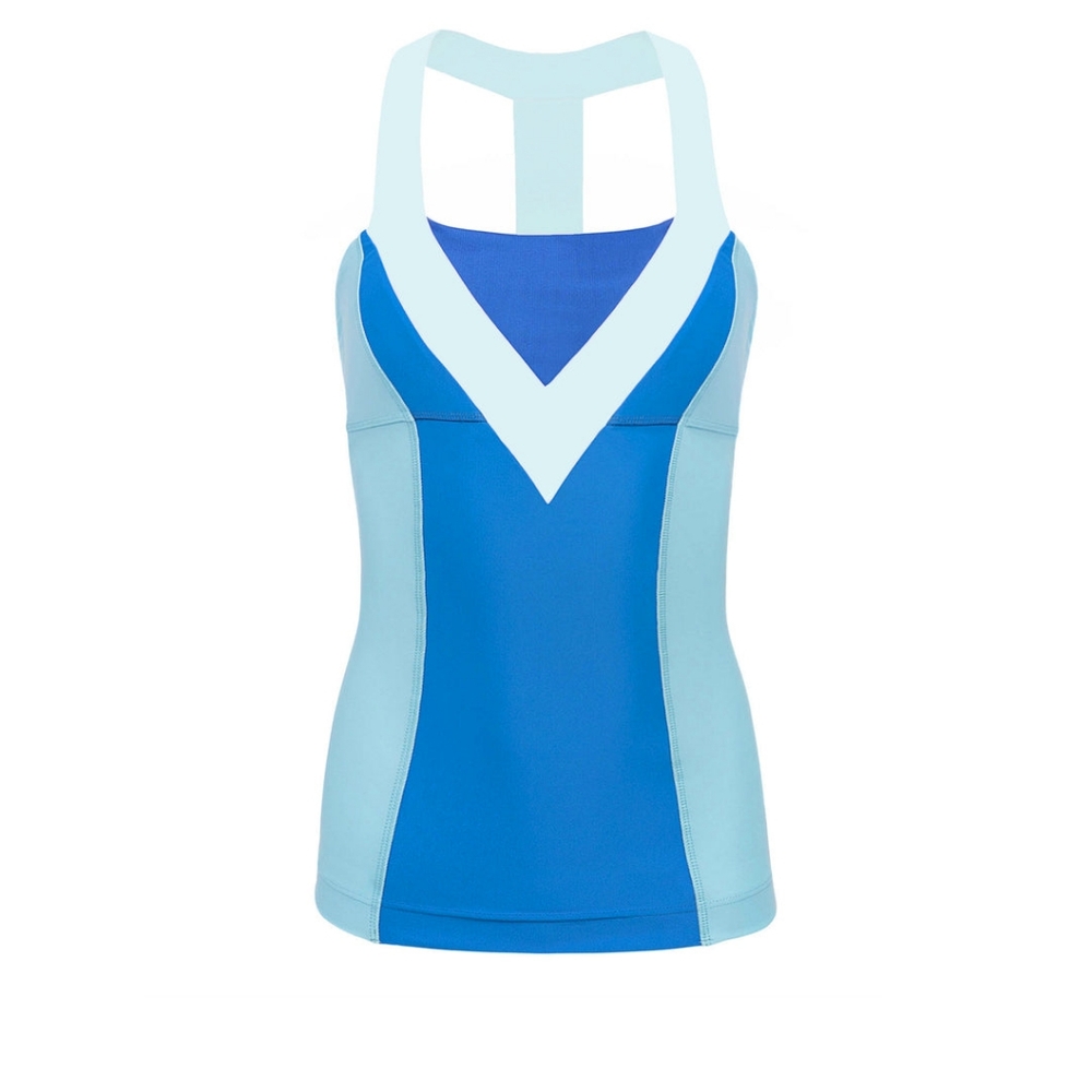 NWT CROWNED ATHLETICS SLEEPING BEAUTY BLUE ATHLETIC TANK TOP
